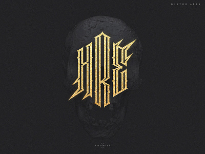 HRE - Henrik Exel condensed lettering music rock typography