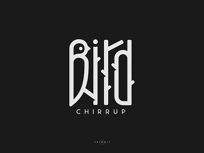 Bird bird condensed lettering typography