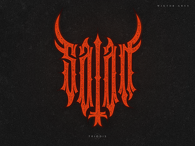 Satan game high style lettering logo logotype music satan t shirt typography wiktor ares