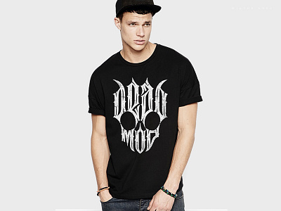 Deadmod clothing game high style lettering logo logotype music scull tshirt typography wiktor ares