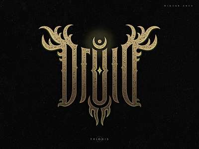 druid clothing druid fantasy game high style lettering logo logotype magic music tshirt typography warcraft wiktor ares wow