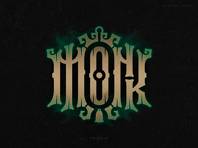 Monk clothing design game high style illustration lettering logo logotype music tshirt typography warcraft wiktor ares world of warcraft wow