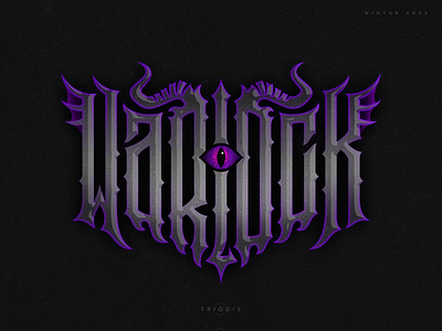 Warlock clothing demon game high style lettering logo logotype magic music tshirt typography warcraft warlock wiktor ares