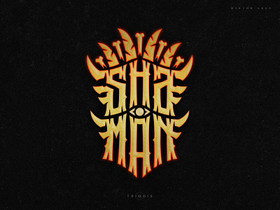 Shaman clothing game high style lettering logo logotype music shaman tshirt typography warcraft wiktor ares