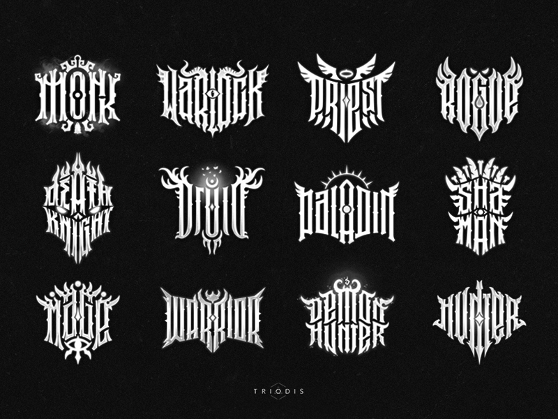 Warcraft lettering by Wiktor Ares on Dribbble