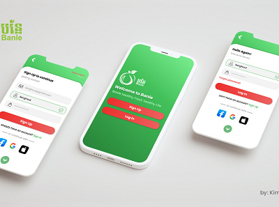 Log In Mobile App UI Design - Banle branding graphic design ui