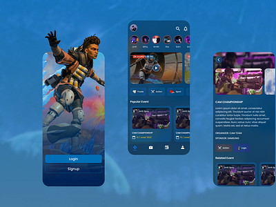 Game Streaming App game gameapp ui uitrend uiux uiuxdesign