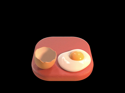 Egg Icon 3d art branding design