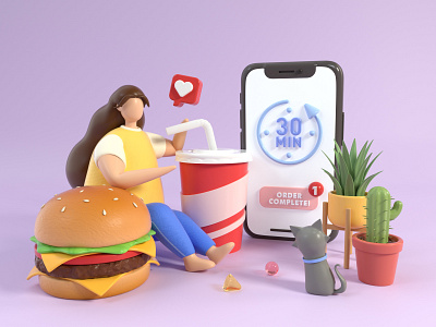 Food delivery - Enjoy 3d