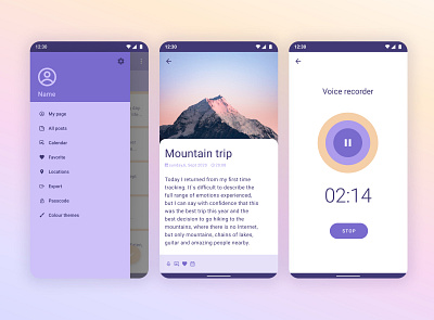 Very diary app design mobile ui ux