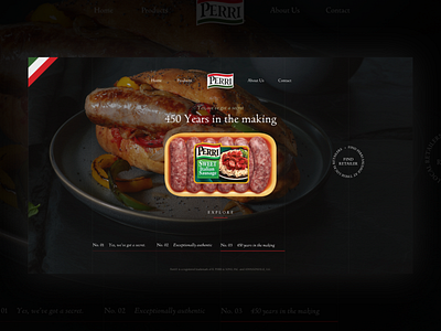 Perri Microsite artisan classic fancy food italian new england