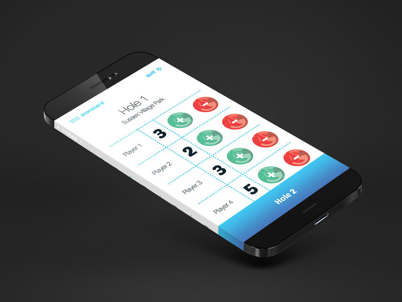 Disc Golf Scorecard App by Joe Kotlan on Dribbble