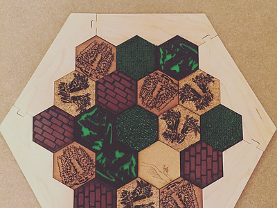 Laser cut Catan pieces w/ custom materials