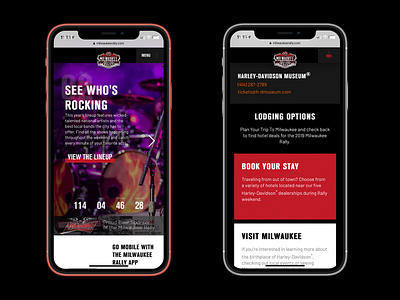 Milwaukee Rally Mobile Website event milwaukee mobile motorcycle motorcycles rally skulls web mobile design web design website