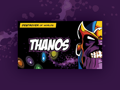 Thanos Business Card business cards dribbbleweeklywarmup infinity marvel stones thanos