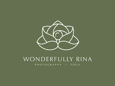 Photography & Yoga Logo camera flower green icon illustration lens lotus photography yoga yoga logo