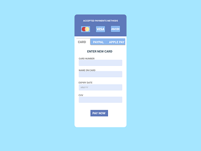 CREDIT CARD CHECKOUT FORM