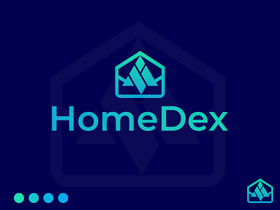 HomeDex Company, logo Mark 2d abstract logo bold brand branding business clean clever colorful company computer graphicdesign icon identity illustration illustrator logo logodesign minimal typography