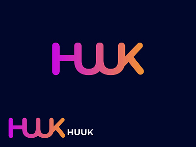 HUUK company Logo  &  (H+W+K) Letter Logo Mark