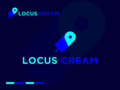 Location + Ice Cream logo mark