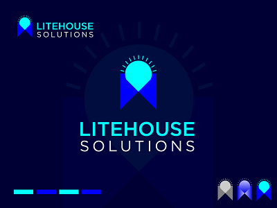 LiteHouse Solutions logo mark 3d animation branding design graphic design house icon identity illustration illustrator lite litehouse logo logo mark minimal motion graphics simple ui unique vector