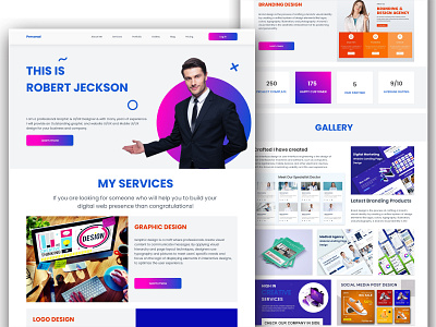 Portfolio website UI Design animation branding design icon identity illustration landing page logo minimal minimalist modern page design portfolio ui premium design simple ui ui design uiux design ux vector