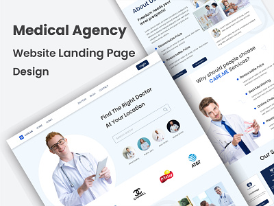 Medical Agency Landing Page Design agency care careme design doctor doctor ui landing page medical medical agency modern new premium sampile ui ui de uiux uiux design ux vector website design