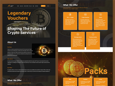 Crypto Currency Landing Page Design crypto cryptocurrency currency design digital digital agency digital money good for sell landing page modern design money new design page design premium simple ui ui design uiux website website design