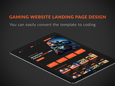 Gaming Website Landing Page Design android branding design game game page gaming graphic design identity ios landing page minimal modern nft page premium simple ui design uiux webpage website