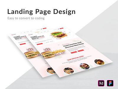 Food Delivery Website Template Design android apps branding design figma design food food delivery foods graphic design ios landing page logo design minimal page page design product design uiux webpage website xd design