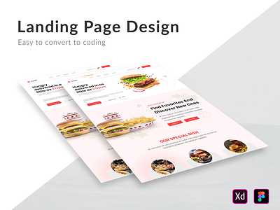 Food Delivery Website Template Design