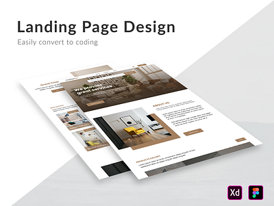 Furniture Landing Page Design android design dirbbble figma design furniture furnituremart graphic design ios landing page liton ahammed mobile page product sell simple design sofa ui design uiux website xd design