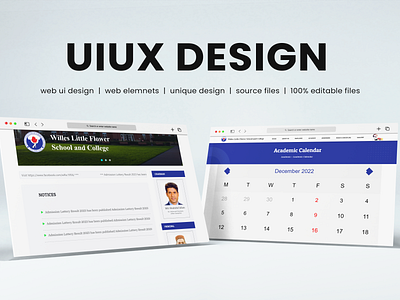 School and College management website UI design