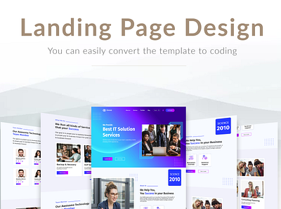 IT solution Company Landing page design and development project agency branding design facebook figma graphic design icon identity illustration it solution landing page logo minimal page design product design ui design ui designer uiux website design xd
