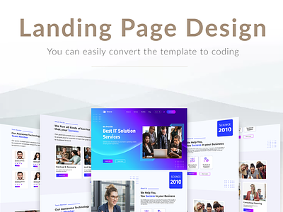 IT solution Company Landing page design and development project