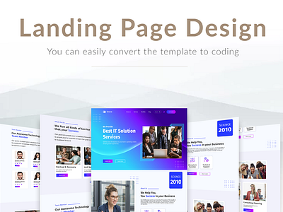 IT solution Company Landing page design and development project