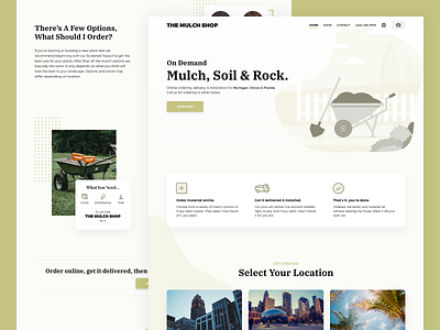 Website Redesign - Option 1 illustraion landscaping mulch web design website