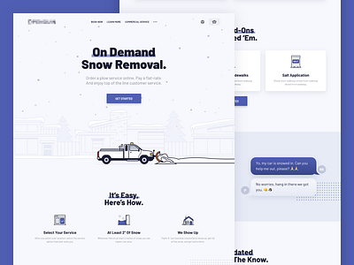 Snow Removal Redesign homepage illustration snow web design website winter