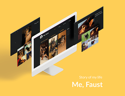 Me, Faust website animation app design dogs ui ux vector web webdesign website website design