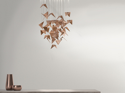 HIVE chandelier black&rust