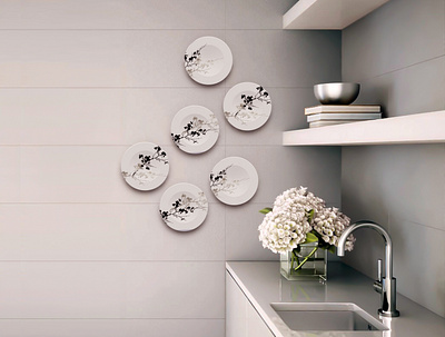 Sakuro | Decorative Dinner Plates with modular pattern ceramic ceramics design pattern product design vector vector design