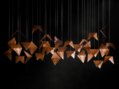 Viline chandelier | black&rust