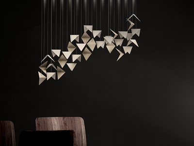 Viline chandelier | cream animation chandelier design furniture design lamp lighting modern design product design