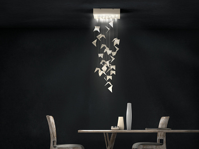 Portal chandelier in interior | cream chandelier design furniture design lamp lighting modern design product design ux