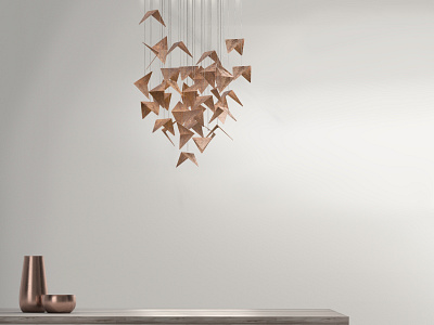 HIVE chandelier | black&rust