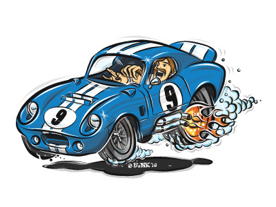 1964 Shelby Daytona Coupe car cartoon cobra shelby