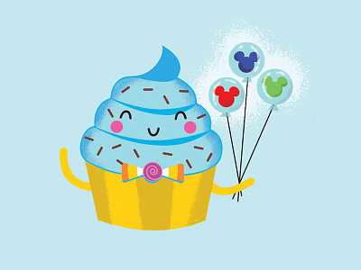 Disney Froyo Guy childrens illustration dessert disney ice cream