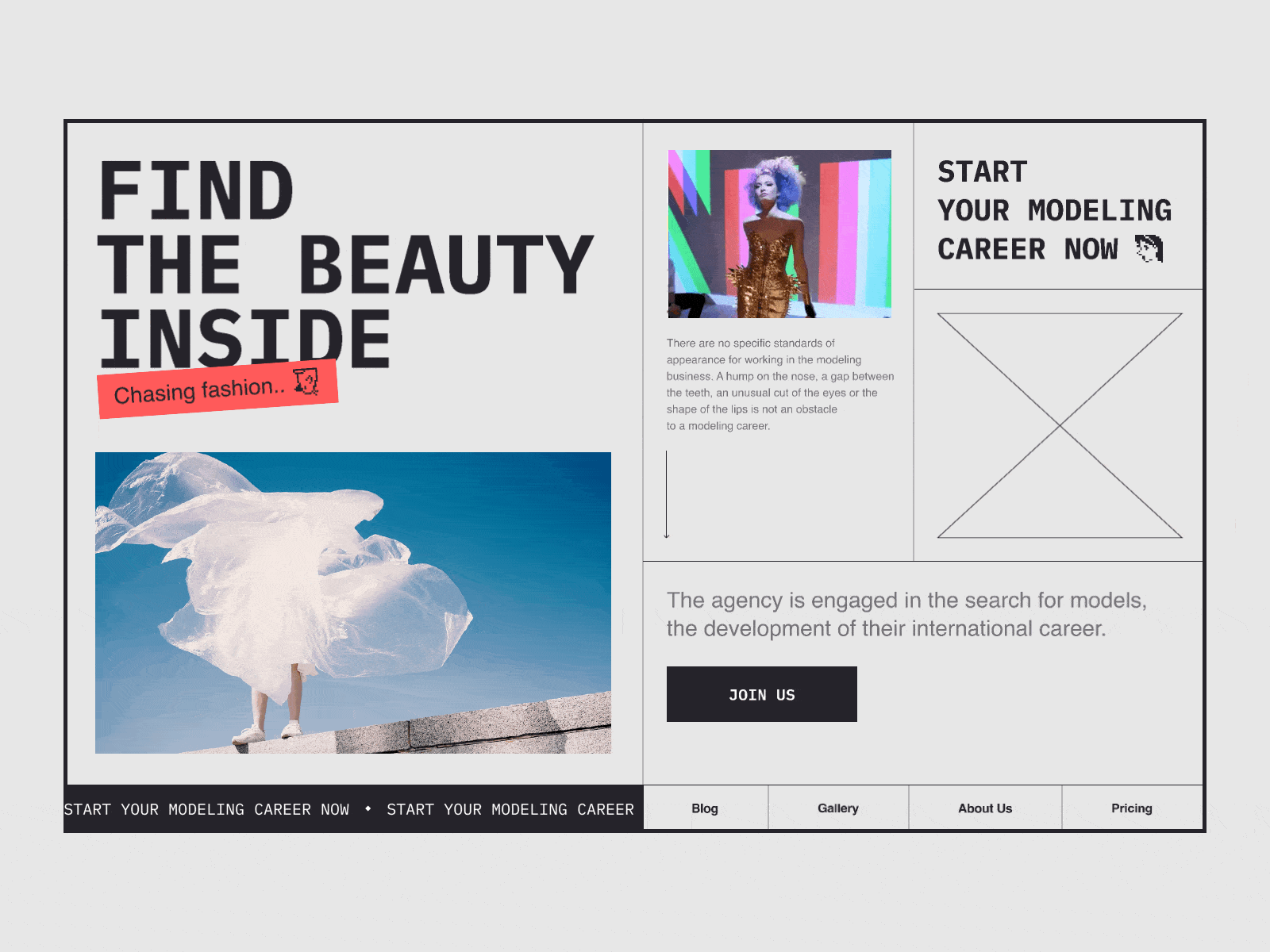 Find the Beauty Inside beauty branding creative design graphic design style web design