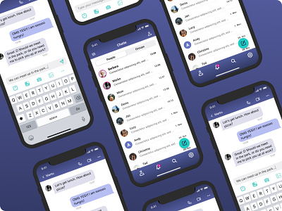 Navigation message app app chat chat aplication chat app chatting clean design interface ios message message app messages mobile mobile app simple ui ux