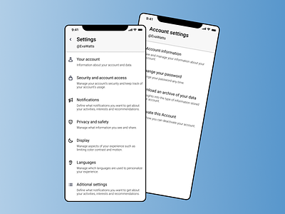 Daily UI challenge 007 - Settings app app design design redesign setting settings twitter twitter settings ui ux